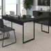 Mesa De Canto Para Escritorio Estilo Industrial 133160 Preto Mobel