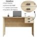 Mesa Para Escritorio 120x74 2 Gavetas 127073 Nature Mobel