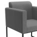 Poltrona Ana Linho Base Industrial Metálica Preto - SSX Multicoisas