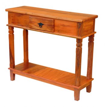 Aparador 1 metro Madeira de Demolição Peroba Rosa 1 Gaveta 1 Prateleira