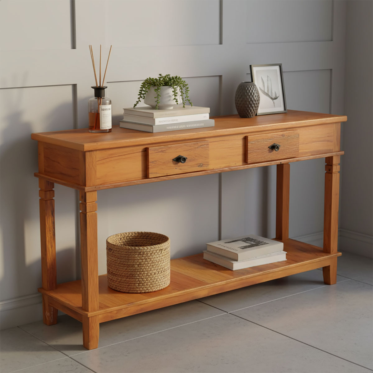 Aparador Tradicional Madeira Demolição 1,5 M 2 Gavetas - Natural