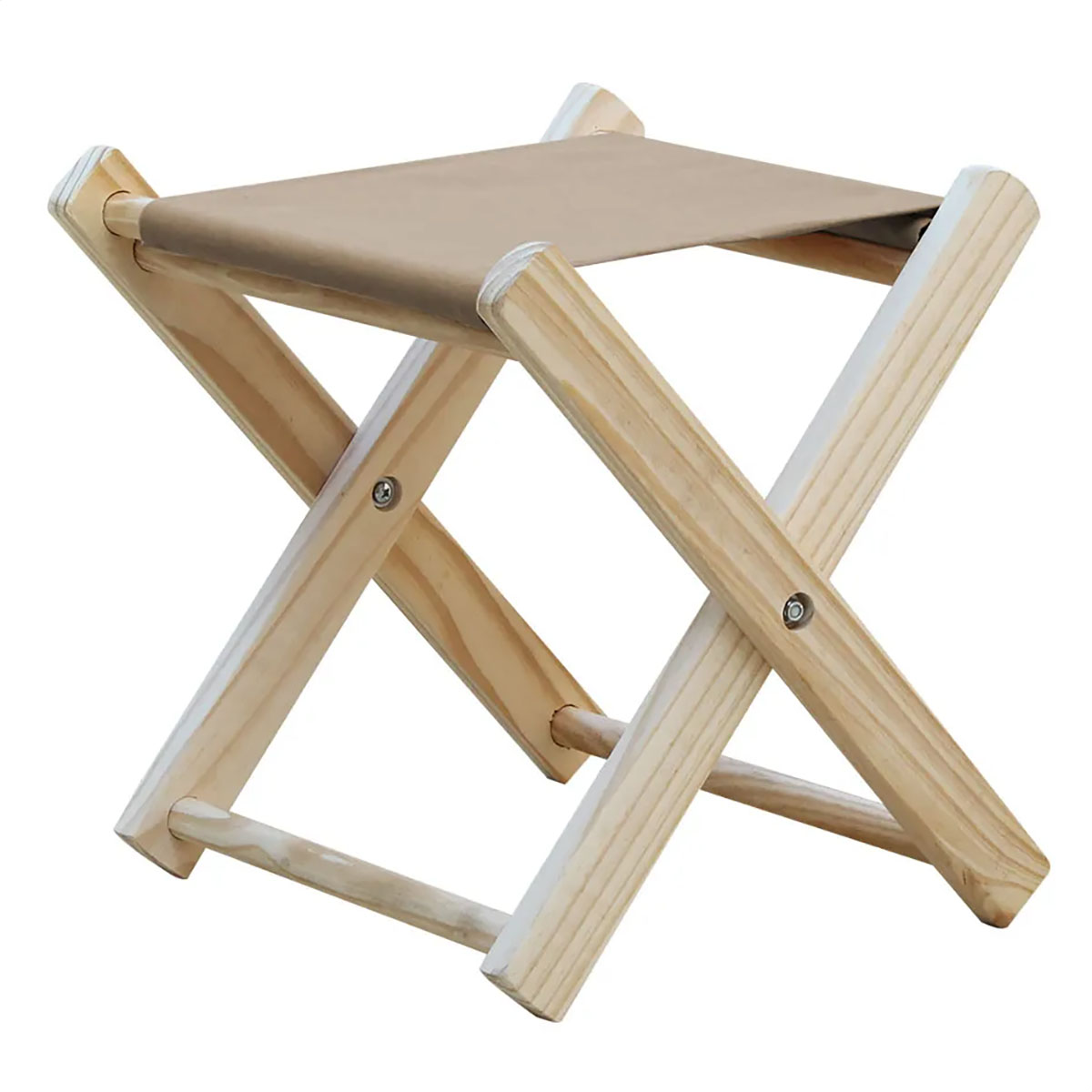 Banquinho de Madeira Banqueta Dobrável Pescador-Marrom