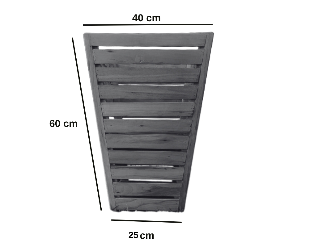 Cachepot Cone 60 CM Madeira Demolição Natural