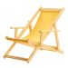Cadeira Espreguiçadeira Dobrável Madeira C/B - Amarelo
