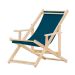 Cadeira Espreguiçadeira Dobrável Madeira C/B - Azul Escuro