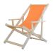 Cadeira Espreguiçadeira Dobrável Madeira C/B - Laranja