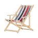 Cadeira Espreguiçadeira Dobrável Madeira C/B - List Marrom/Vermelho