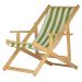 Cadeira Espreguiçadeira Dobrável Madeira C/B - List Verd/Branco