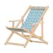 Cadeira Espreguiçadeira Dobrável Madeira C/B - Triang Azul