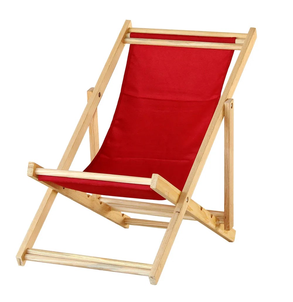 Cadeira Espreguiçadeira Preguiçosa Dobrável S/B-Vermelho