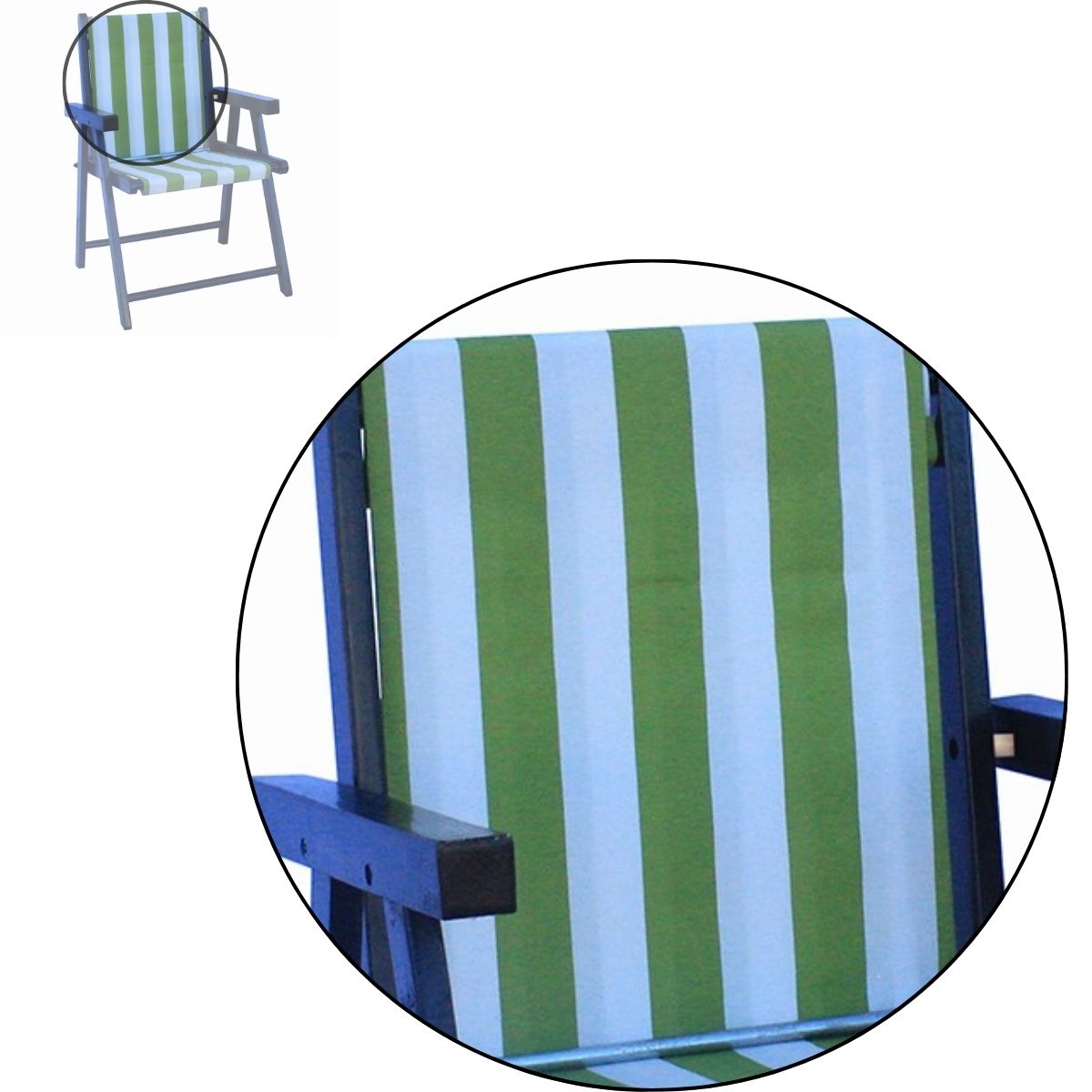 Cadeira Praia Dobrável em Madeira Black-Chevron Vermelho