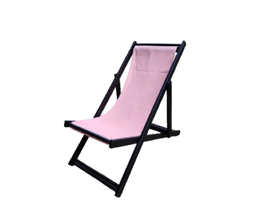 Cadeira Preguiçosa Dobrável Black Envernizada Madeira - Rosa