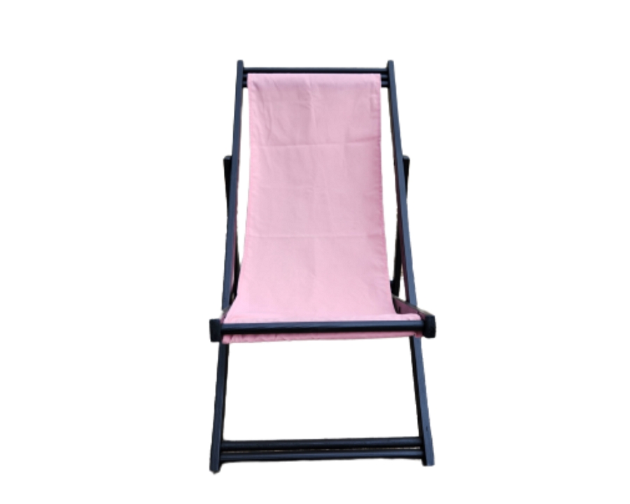 Cadeira Preguiçosa Dobrável Black Envernizada Madeira - Rosa