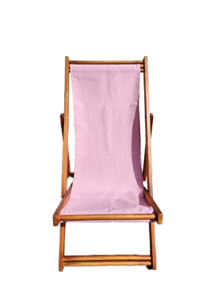 Cadeira Preguiçosa Dobrável S/Braço Mel Madeira - Rosa