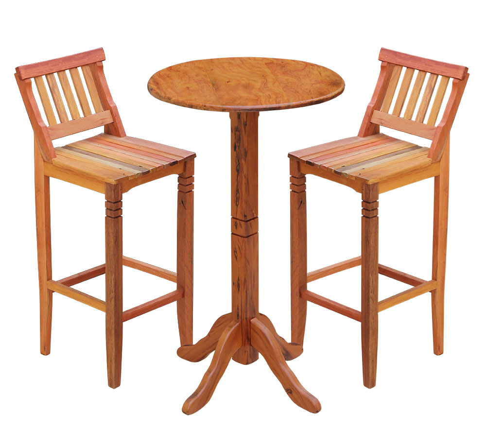 Conjunto Mesa Bistrô 2 Banquetas Madeira Maciça