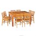 Conjunto Mesa De Jantar 1,4x1,4 M 8 Cadeiras Madri Madeira D