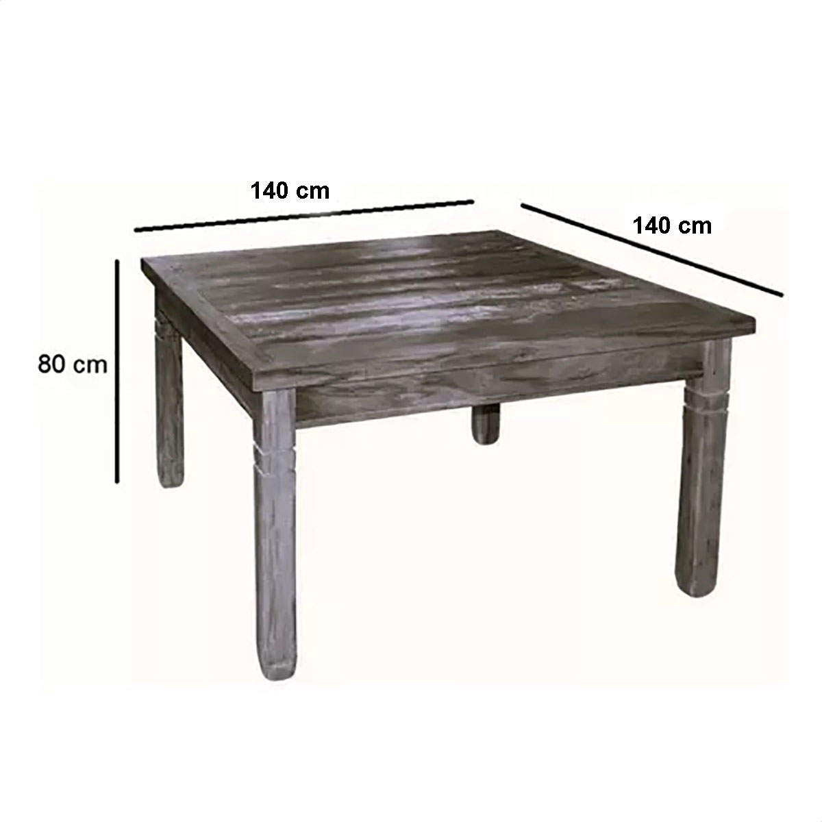 Conjunto Mesa De Jantar 1,4x1,4 M 8 Cadeiras Madri Madeira D