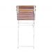Conjunto Mesa Dobrável 60x60 cm com 4 Cadeiras Ferro e Madeira Demolição Envernizada - Branca