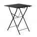 Conjunto Mesa Dobrável 60x60 cm com 4 Cadeiras Ferro e Madeira Envernizada Black