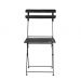 Conjunto Mesa Dobrável 60x60 cm com 4 Cadeiras Ferro e Madeira Envernizada Black
