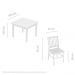 Conjunto Mesa de Jantar 1 x 1 M 4 Cadeiras Madri Madeira Demolição Natural