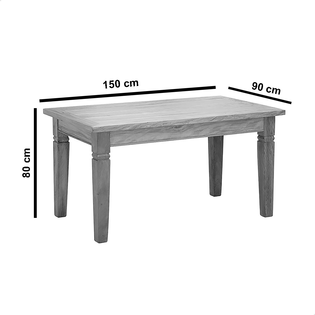 Conjunto Mesa de Jantar 1,5M 4 Cadeiras Mineira e Banco 1,5M Madeira Maciça