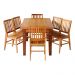 Conjunto Mesa de Jantar 1,5M 6 Cadeiras Madri Madeira de Demolição
