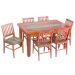 Conjunto Mesa de Jantar 1,5M 6 Cadeiras Madri Madeira de Demolição com Pátina