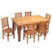 Conjunto Mesa de Jantar 1,5M 6 Cadeiras Mineira Madeira de Demolição
