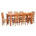 Conjunto Mesa de Jantar 2M 8 Cadeiras Mineira Madeira de Demolição