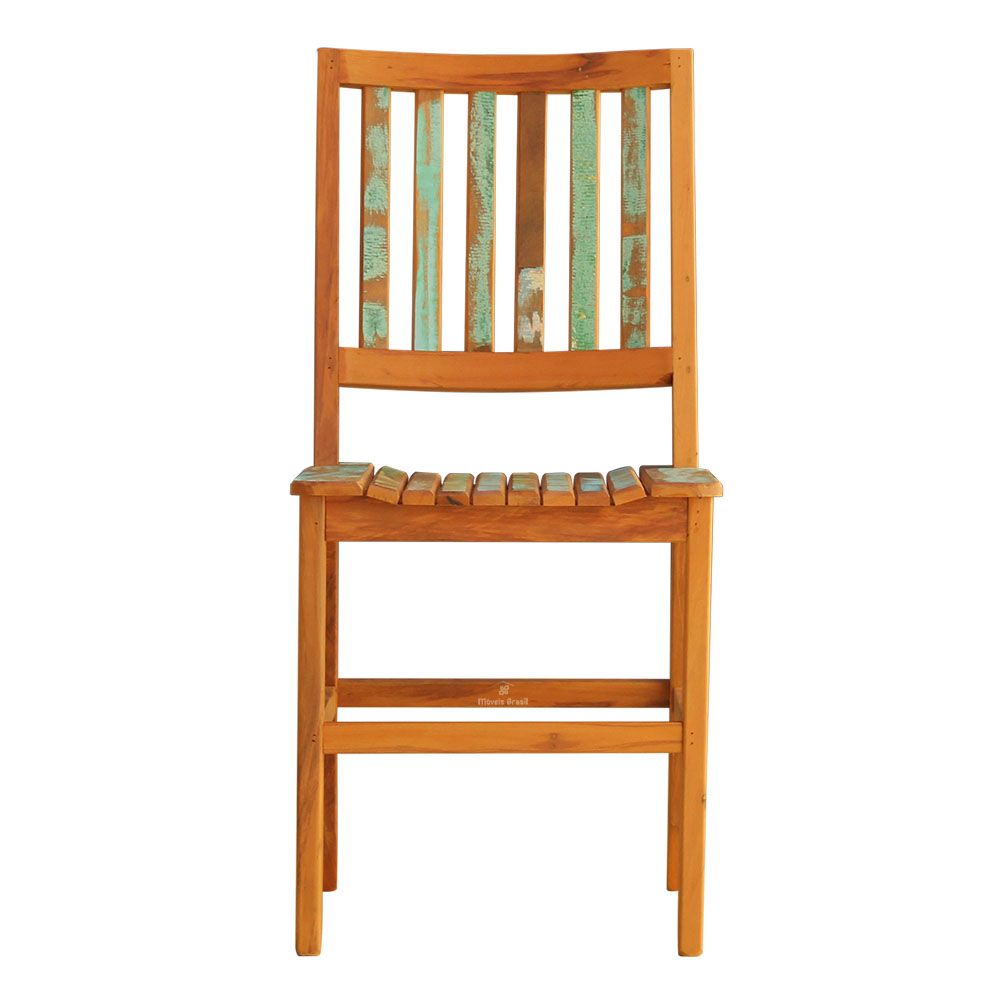 Conjunto Mesa de Jantar em Madeira Demolição 1,5m 6 Cadeiras Conforto