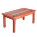 Conjunto Mesa de Jantar em Madeira Demolição 1,5m 6 Cadeiras Conforto com Pátina