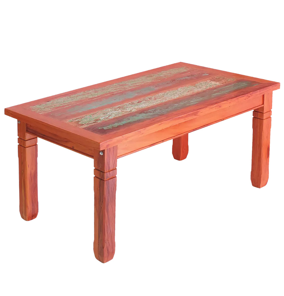 Conjunto Mesa de Jantar em Madeira Demolição 1,5m 6 Cadeiras Conforto com Pátina