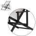 Espreguiçadeira Preguiçosa Dobrável Black CB-Branco