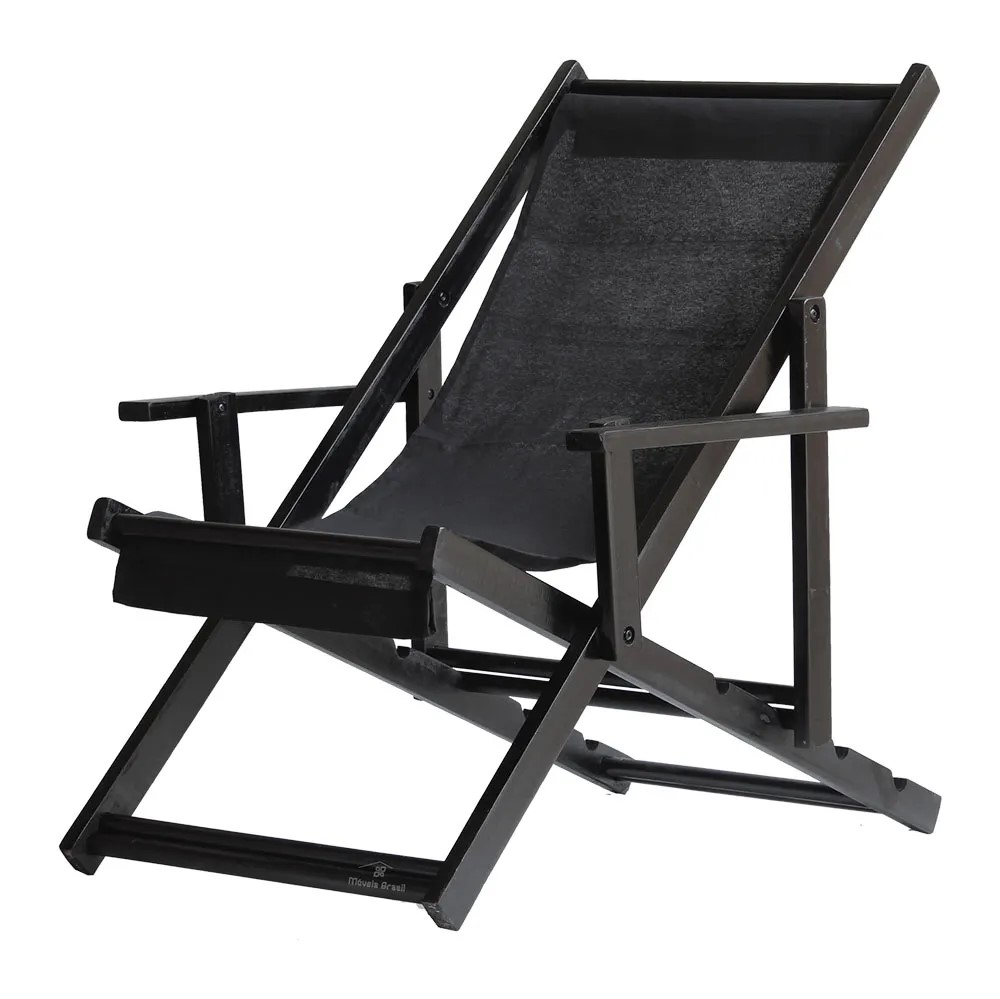 Espreguiçadeira Preguiçosa Dobrável Black CB-Preto