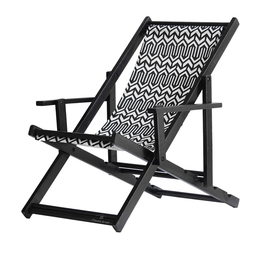 Espreguiçadeira Preguiçosa Dobrável Black CB-Retro