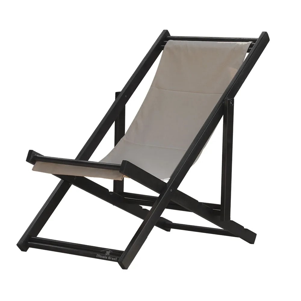 Espreguiçadeira Preguiçosa Dobrável Black SB-Bege