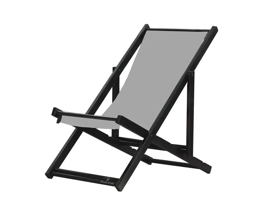 Espreguiçadeira Preguiçosa Dobrável Black SB-Cinza