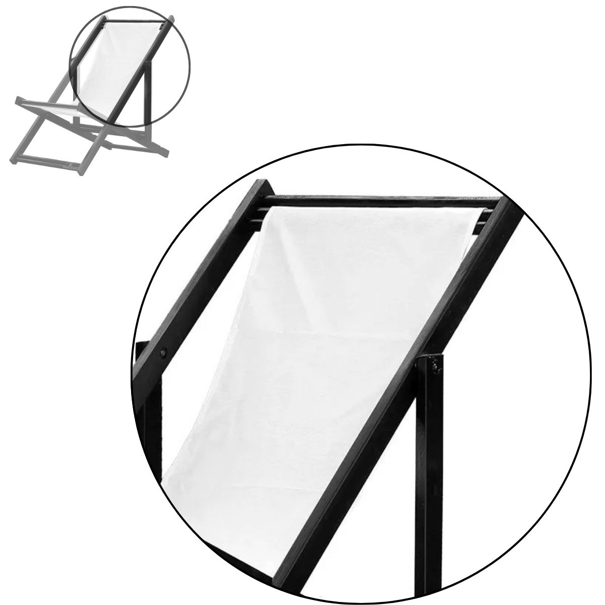 Espreguiçadeira Preguiçosa Dobrável Black SB-Cinza Floral