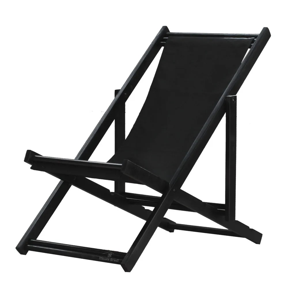 Espreguiçadeira Preguiçosa Dobrável Black SB-Preto