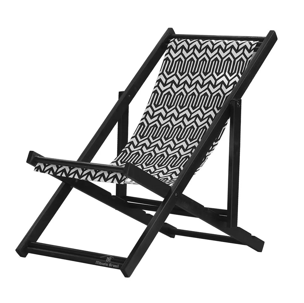 Espreguiçadeira Preguiçosa Dobrável Black SB-Retro