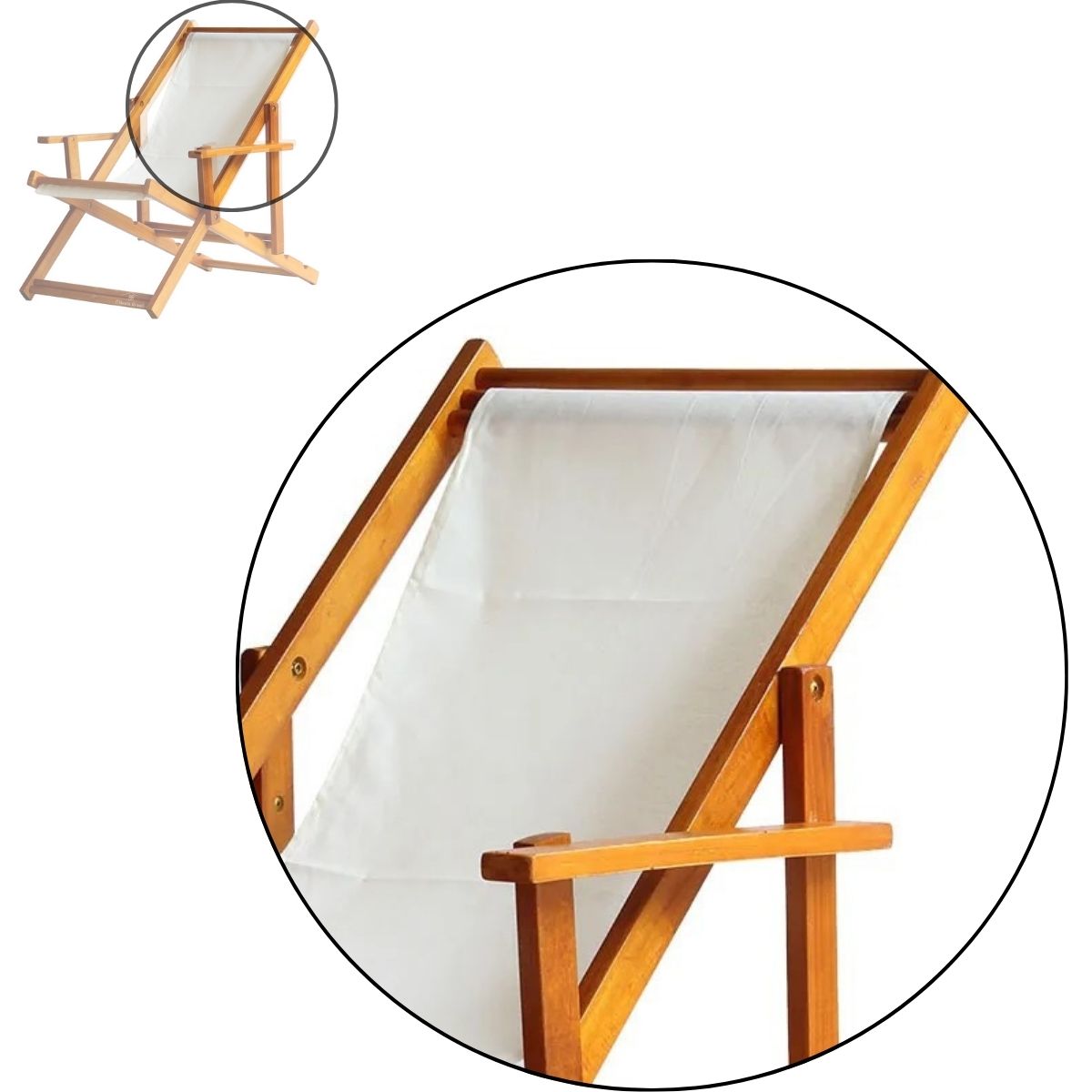 Espreguiçadeira Preguiçosa Dobrável Mel CB-List Azul/Branco