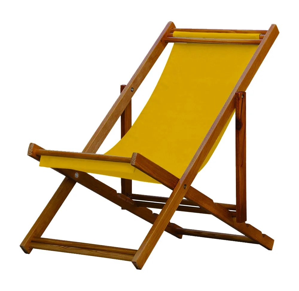 Espreguiçadeira Preguiçosa Dobrável Mel SB-Amarelo