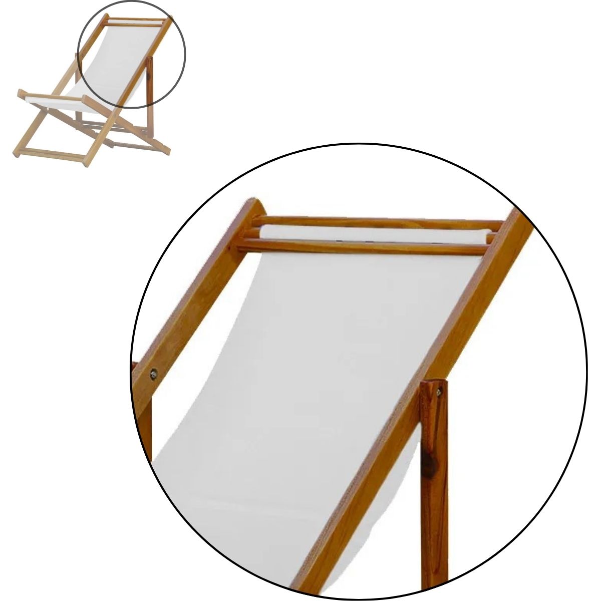 Espreguiçadeira Preguiçosa Dobrável Mel SB-List Vermelho/Branco
