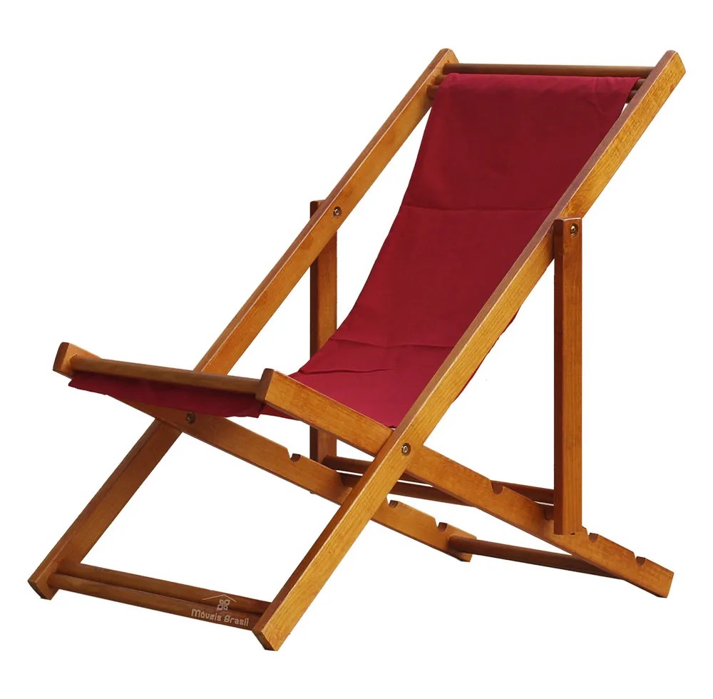 Espreguiçadeira Preguiçosa Dobrável Mel SB-Vermelho