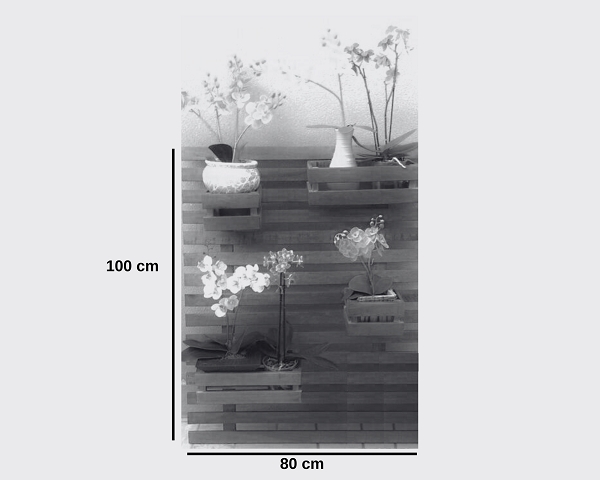 Floreira Jardim Vertical 80 cm x 100 cm Madeira Demolição