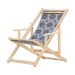 Kit 10 Cadeira Espreguiçadeira Dobrável C/B-L Azul/Branco