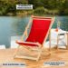 Kit 2 Cadeira Espreguiçadeira Dobrável S/B-L Verm/Branco