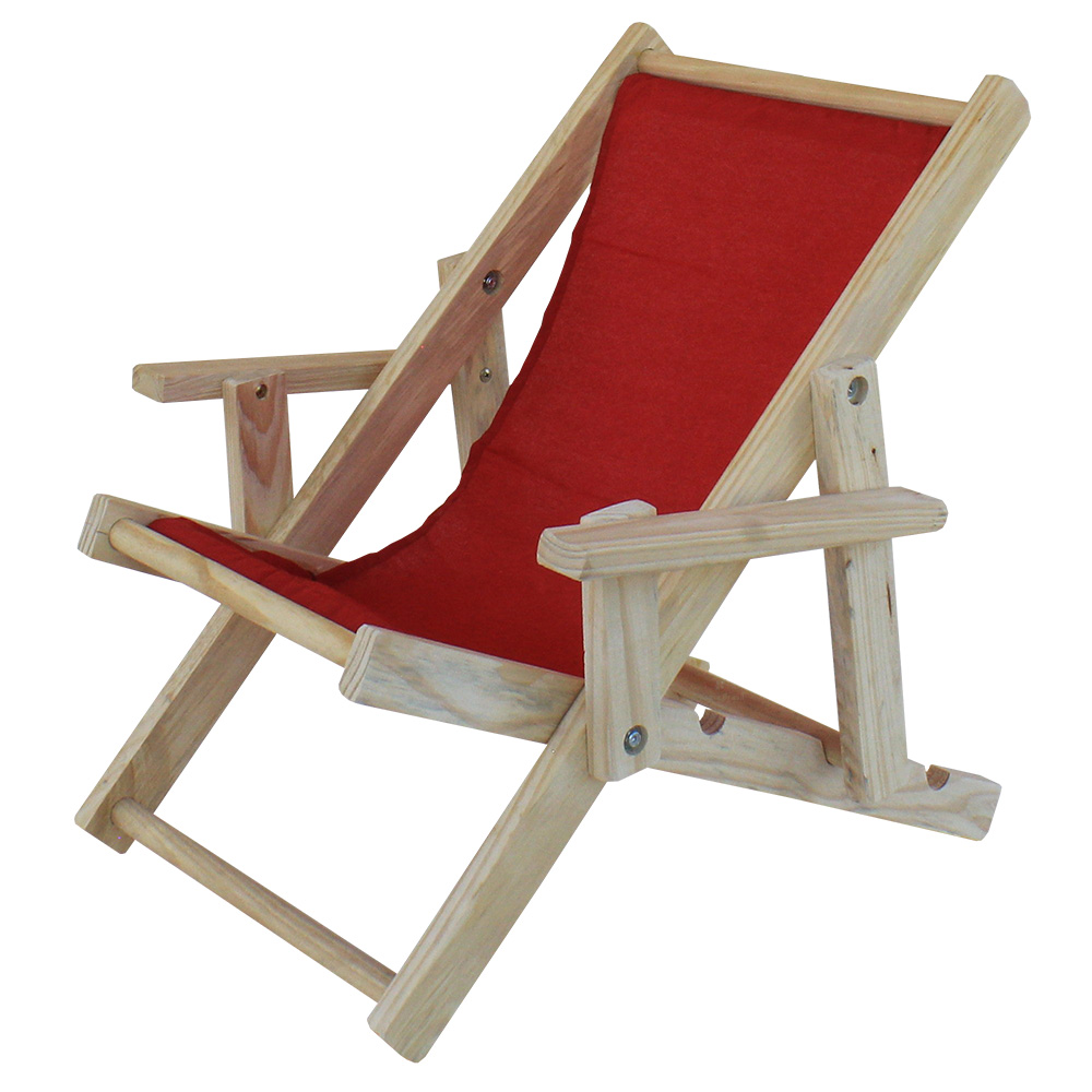 Kit 2 Espreguiçadeiras Adulto e Infantil-Vermelho