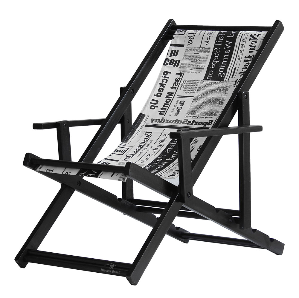 Kit 2 Espreguiçadeiras Dobrável Black CB-Jornal